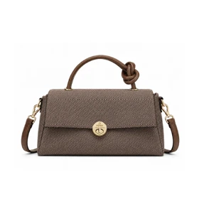 کیف وارداتی FENDI چرم موکا قهوه‌ای