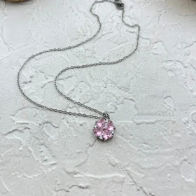 گردنبند زنانه طرح گل جواهری، ظرافت در عین زیبایی