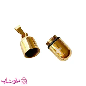 پلاک گردنبند کپسول عشق طلایی