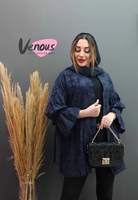 مانتو آستین بنددار خامه دوزی