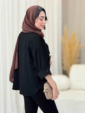 مانتو آستین پاکتی جلو ژیله