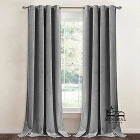 پرده آماده مخمل ویولت