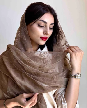 روسری رز رنگ موکا