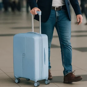 چمدان نشکن اسپید مدل SPEED-SPD954L LARGE سایز بزرگ (آبی)