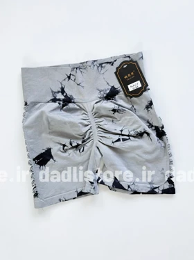 شورتک ورزشی سیملس پشت چروک ابروبادی زاپ‌دار