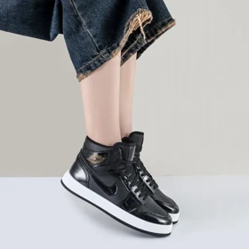 کفش و کتانی رنگ مشکی مدل نایک NIKE Jordan 1 ساق‌دار کد 71611