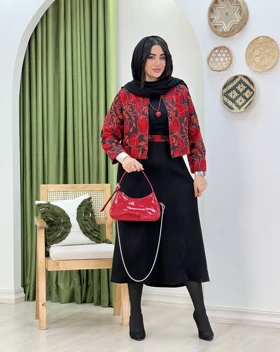 ست کت و دامن نیلا(58)کد:4642
