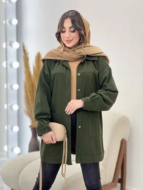 مانتو کتان دو جیب بنیتا