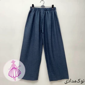 شلوار شانتون نیم بگ کژوال در رنگبندی متنوع(کد1452) (نوک مدادی)