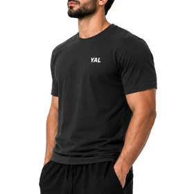 تیشرت بیسیک اسپرت یل مدل CN-Yal-26035 مشکی