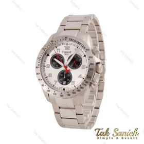 ساعت تیسوت مردانه V8 Alpine سه موتوره سیلور سفید Tissot-5580-G