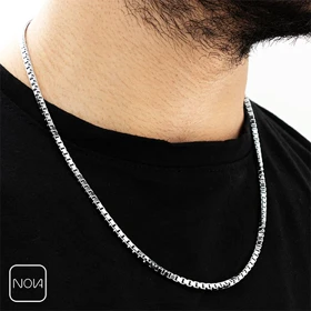 زنجیر نقره ونیزی مردانه