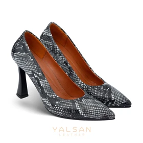 کفش پاشنه‌دار زنانه چرم یلسان مدل رز کد 644-RTL