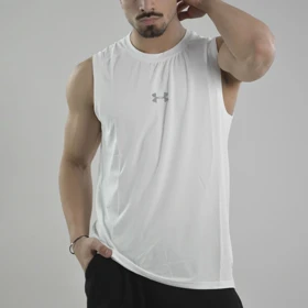 رکابی ورزشی مردانه آندر آرمور مدل Heat Gear-6916 سفید