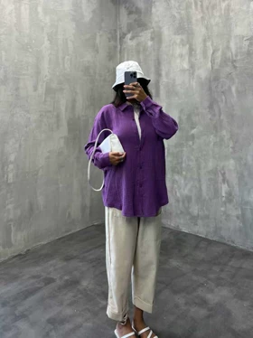 شومیز پنبه‌ای ساده