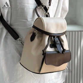 کوله پشتی زنانه Backpack Black A03 (کرم قهوه‌ای)