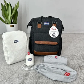 کوله پشتی لوازم کودک چیکو طرح چرم مدل CH330 (نوک مدادی)