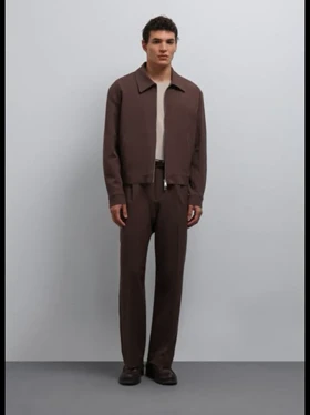 جکت پاییزه زیپدار / رنگ قهوه ای / برند Antioch ترکیه