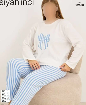 بلوز شلوار بیگ سایز زنانه میسنزا کد 22558