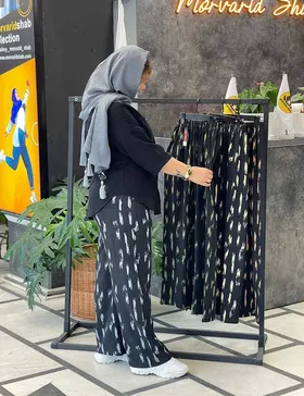 شلوار پارچه ای رها کد : 100306B