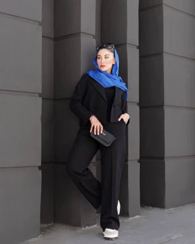 ست کت کراپ و شلوار بگ مدل آروشا کد 2860