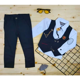 ست جلیقه شلوار و پیرآهن پسرانه