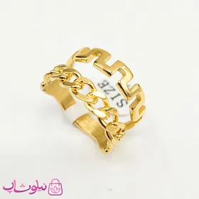 انگشتر زنانه دو ردیفه طرح کارتیه و قلعه