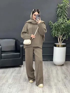 ست بافت و شلوار آیسان