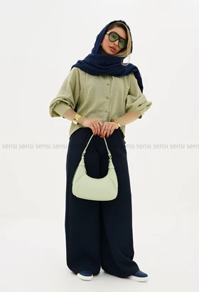 شومیز پشت بلند لینن زارا کد1005598