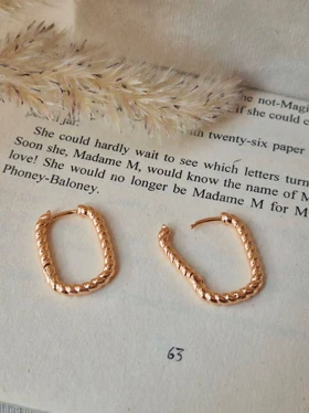 گوشواره ژوپینگ مستطیل پیچ M11