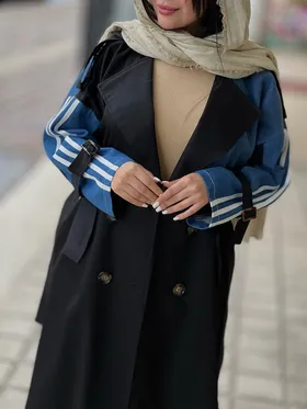ترنچ کت ترکیبی جین کد 634