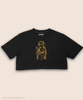 کراپ زنانه طرح شیطان کش شخصیت زنیتسو کد 963