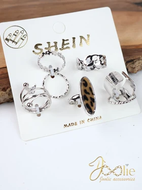 مجموعه 7 عددی انگشتر زنانه کدR4168 (سیلور)