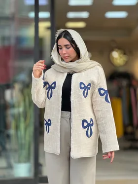 مانتو کتی کنفی گلدوزی شده کد 722