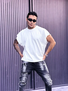 رکابی وست باکسی مراکشی سفید