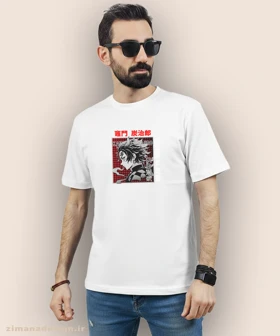 تیشرت مردانه و زنانه طرح شیطان کش شخصیت تانجیرو کد 937