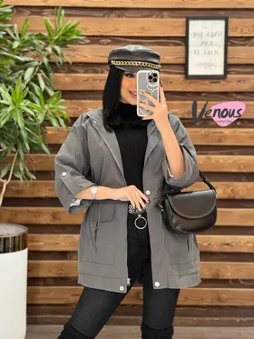 کاپشن آستین پاکتی داخل خز