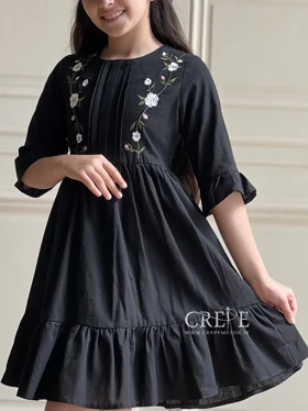 پیراهن جلو گلدوزی