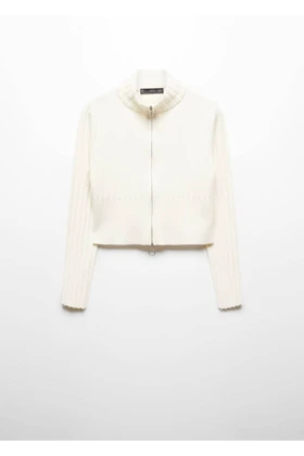 ژاکت کش باف پشمی زنانه اورجینال منگو mango