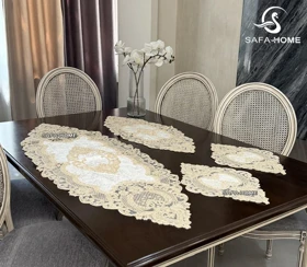 رومیزی جلومبلی 4 تکه طرح زیتون