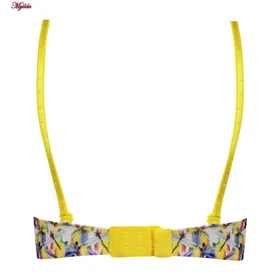 ست شورت و سوتین زنانه مدل پوش آپ فنردار کاپ اسفنجی بند متحرک رنگ زرد لنا ژنکن کد 4689-12