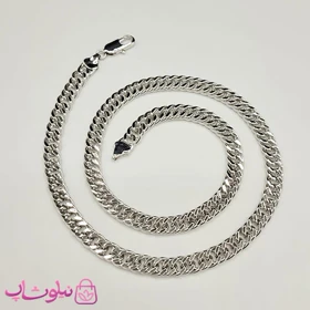 زنجیر زنانه مردانه ژوپینگ کارتیه نقره ای رنگ 50 سانت 6 میل کد 1390