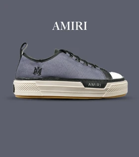 کفش اسنیکرزآبی نفتی Amiri Simple مدل 5008