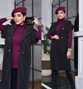 وست داخل آستر کلاهدار سانتانا زنانه