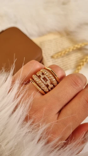 انگشتر پورتوفینو طلایی A29