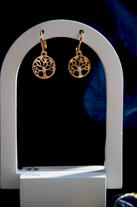 گوشواره درخت زندگی نگین‌دار