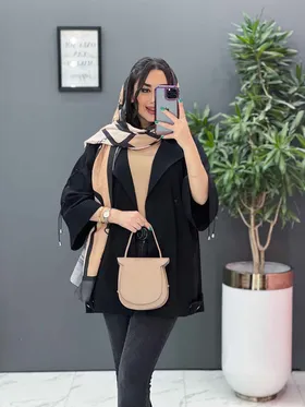 مانتو لینن آستین گت ضربدری