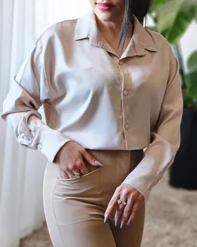 شومیز ساتن طلا