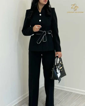 کت و شلوار زنانه کرپ پرنسی