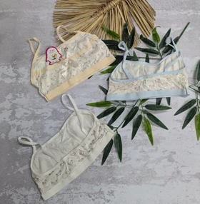 نیم‌تنه دخترانه جلوپاپیون بدون پد 104566